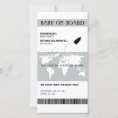 妊娠おもしろい告発搭乗券スタイル 案内状 (正面)