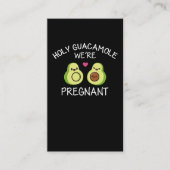 妊娠おもしろい告知アボカドのジョーク 名刺 (正面)