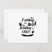 妊娠おもしろい期の妊娠妊婦のパパ 案内ポストカード (正面/裏面)