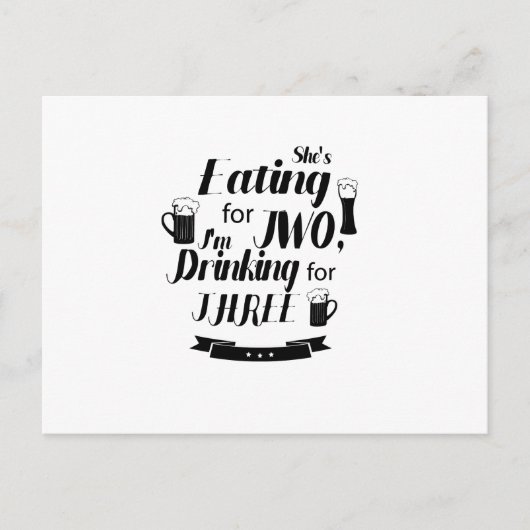 妊娠おもしろい期の妊娠妊婦のパパ 案内ポストカード (正面)