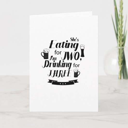 妊娠おもしろい期の妊娠妊婦のパパ 案内状 (正面)