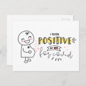 妊娠おもしろい発前向き表の検査 シーズンポストカード (正面/裏面)