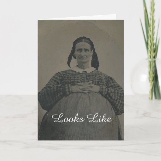 妊娠おもしろい発表グリーティングカード 案内状 (正面)