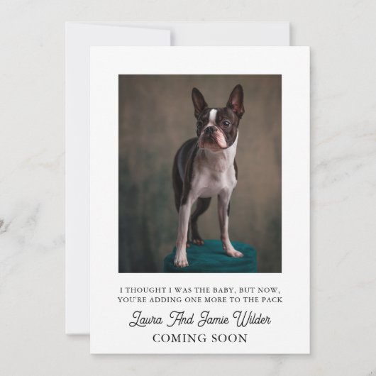 妊娠おもしろい発表 案内状 (正面)