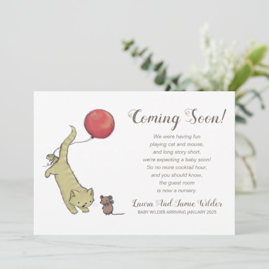 妊娠おもしろい発表 案内状 (スタンド正面)