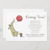 妊娠おもしろい発表 案内状 (正面/裏面)