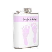 妊娠があるピンクの芸術のベビーの足跡の祖父 フラスク (右)