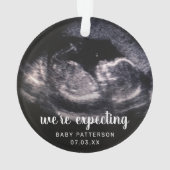 妊娠がソノグラム超音波写真を明らかにする オーナメント (裏面)