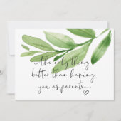 妊娠が新しい祖父母を明らかにし、ベビー カード (正面)