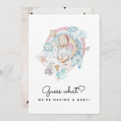 妊娠が明らかにしているベビーを推測する 案内状 (正面/裏面)