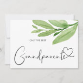 妊娠が祖父母の新生児緑を明らかにする カード (正面)