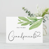 妊娠が祖父母の新生児緑を明らかにする カード (スタンド正面)