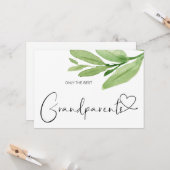 妊娠が祖父母の新生児緑を明らかにする カード (正面/裏面インサイチュ)