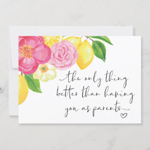 妊娠が祖父母の驚きを明かす妊娠中 カード