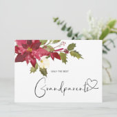 妊娠が祖父母を明か素晴らしすクリスマスベビー カード (スタンド正面)