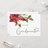 妊娠が祖父母を明か素晴らしすクリスマスベビー カード (正面/裏面インサイチュ)