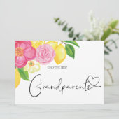 妊娠が祖父母素晴らしを明かすベビーフローラ カード (スタンド正面)