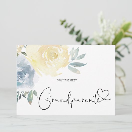 妊娠が祖父母素晴らし新生児を明かす カード (スタンド正面)