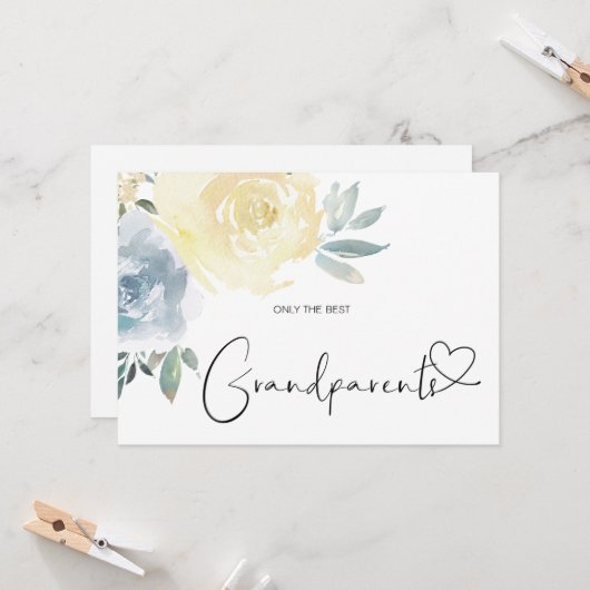 妊娠が祖父母素晴らし新生児を明かす カード (正面/裏面インサイチュ)