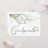 妊娠が祖父母素晴らし新生児を明かす カード (正面/裏面インサイチュ)