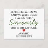 妊娠が終わったと言った時を覚えなさい ポストカード (正面)