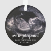 妊娠が超音波ソノグラムの写真を明らかにする オーナメント (裏面)