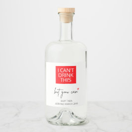 妊娠このベビーの明かりを飲めない リキュールボトルラベル