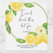 妊娠このベビーはレモンを明かす ワインラベル (シングルラベル)