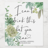 妊娠この飲めないベビーは多肉症を明らかにする ワインラベル (シングルラベル)