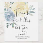 妊娠この飲めないベビー可愛い ワインラベル (シングルラベル)