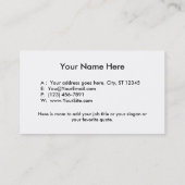 妊娠したおもしろいの母を期待する多彩な単語の芸術 名刺 (裏面)