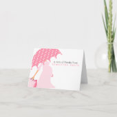 妊娠したお母さんのベビーシャワーはノート感謝していしています サンキューカード (正面)