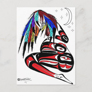 妊娠したインドの女性 案内ポストカード