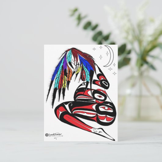 妊娠したインドの女性 案内ポストカード (スタンド正面)