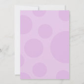 妊娠したシルエットの紫色のベビーシャワーの招待状 招待状 (裏面)