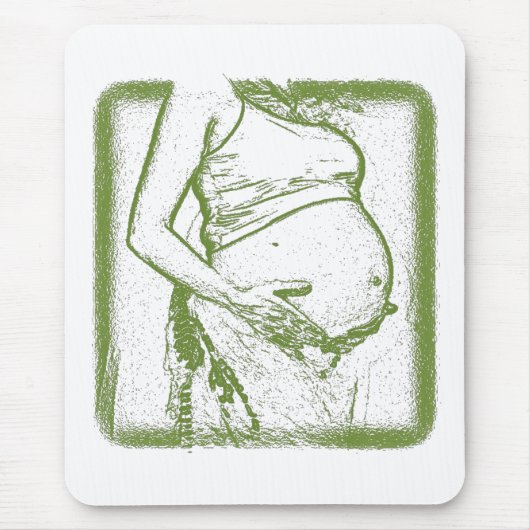 妊娠したマウスパッド マウスパッド (正面)