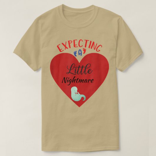 妊娠したママの悪夢恐竜を探す Tシャツ (デザイン正面)
