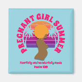 妊娠した女の子サマーカスタムクリスチャンの母になる マグネット (正面)