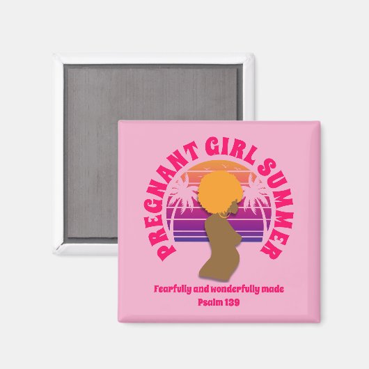 妊娠した女の子サマーカスタムクリスチャンの母になる マグネット (正面/裏面)
