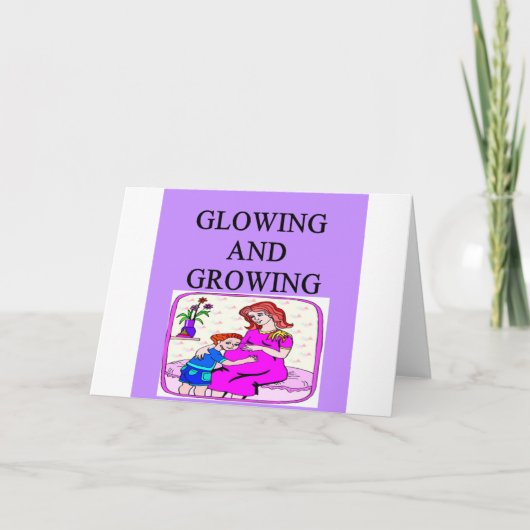 妊娠した妊娠のデザイン 案内状 (正面)