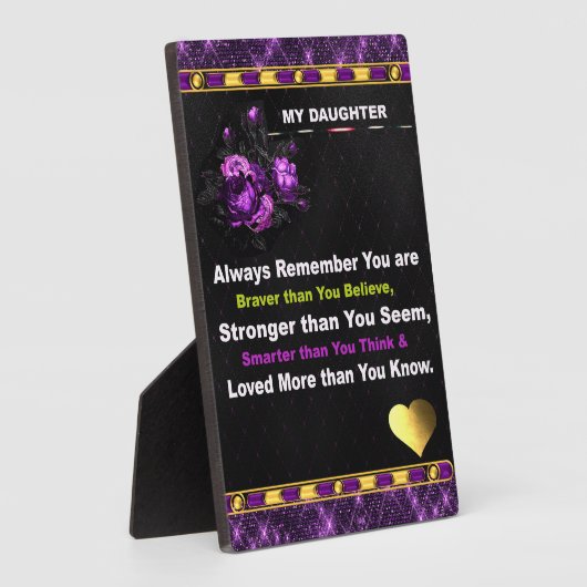 妊娠した娘にプレゼント。卓上 フォトプラーク (側面)