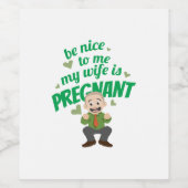 妊娠した私の妻は妊娠中の贈り物 ワインラベル (シングルラベル)