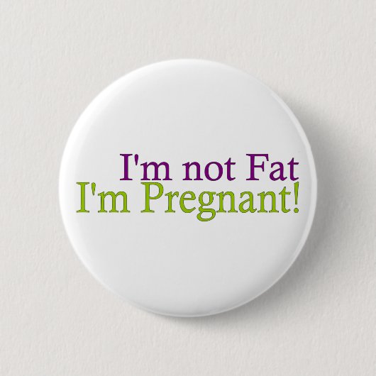 妊娠した脂肪質 缶バッジ (正面)