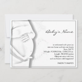 妊娠した腹ベビーのスケッチの発表 案内状