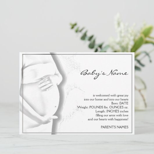 妊娠した腹ベビーのスケッチの発表 案内状 (スタンド正面)