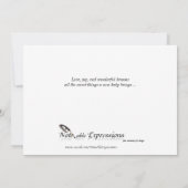 妊娠した腹ベビーのスケッチの発表 案内状 (裏面)