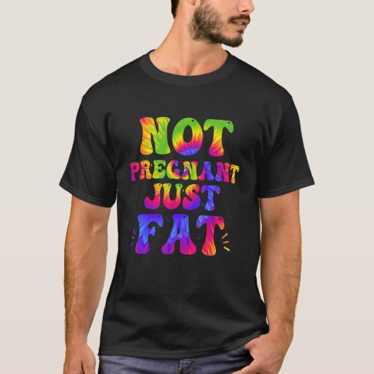 妊娠していない食べJustダイエット絞り染め食品 Tシャツ (正面)