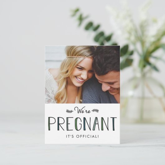 妊娠している |妊娠のお知らせ 案内ポストカード (スタンド正面)