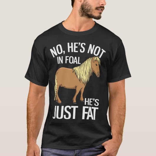 妊娠しておらずただ太っただけのハフリンガー馬 1 Tシャツ (正面)