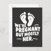 妊娠してるけど妊娠おもしろいパパ 案内ポストカード (正面/裏面)